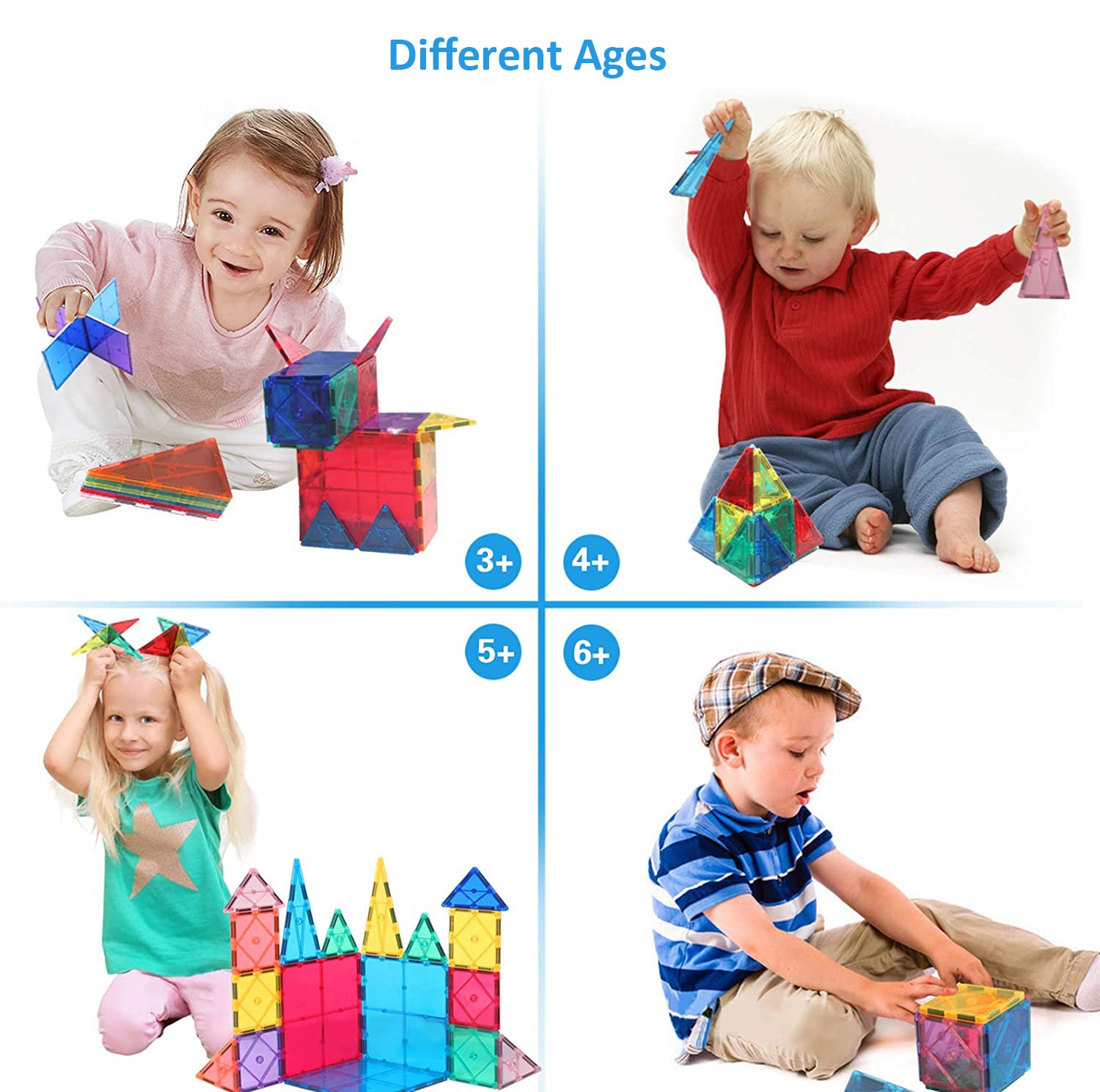 Cordova 82-Piece Magnetic Tiles STEM Building Blocks Set for Kids - Image 3