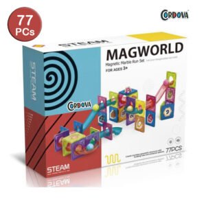 Cordova Magnetic Marble Run 77-Piece STEM Building Set for Kids