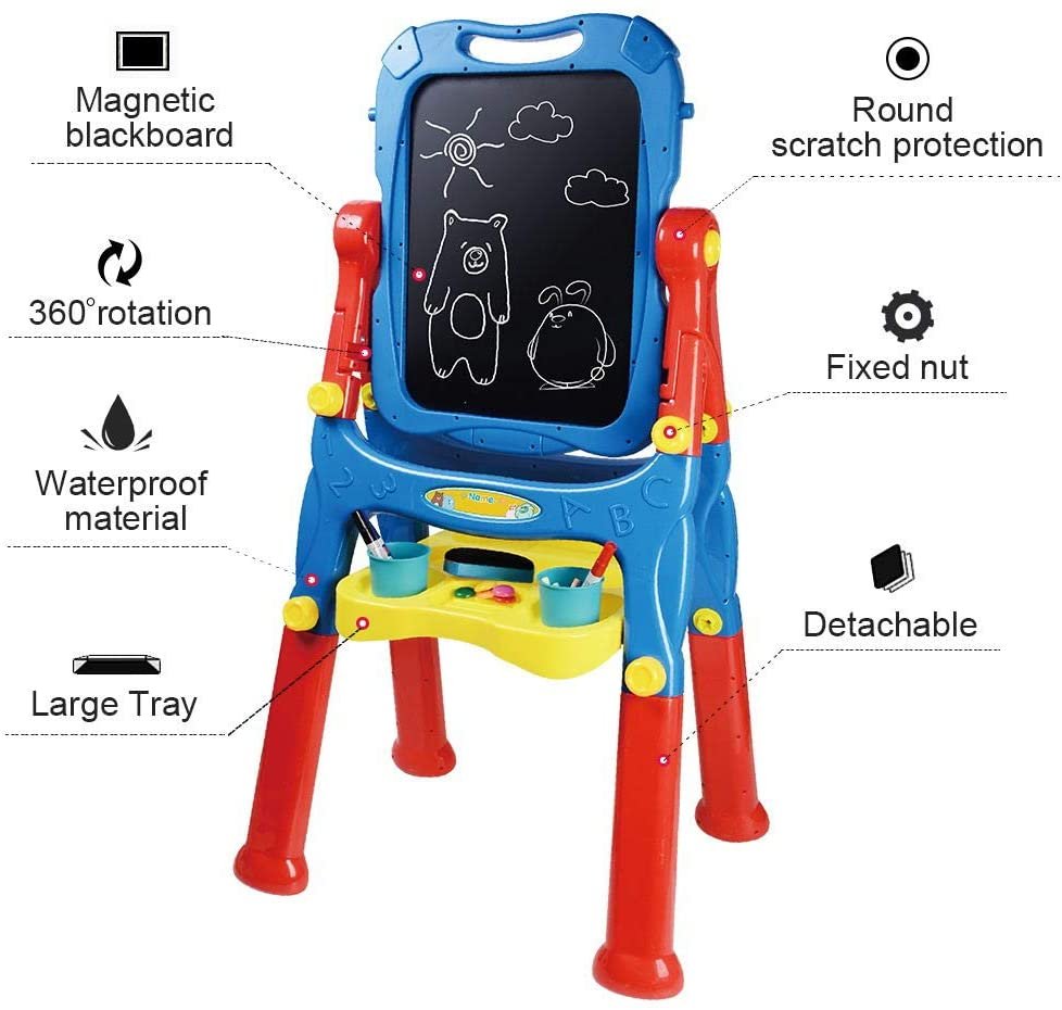 Cordova Double-Sided Magnetic Art Easel | Adjustable Height Drawing Board - Image 7