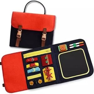 Montessori Busy Board with Drawing Board | Life Skills Learning Toy