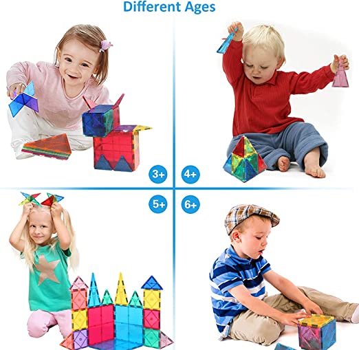 82-Piece Magnetic Tiles Set | STEM Building Blocks for Kids - Image 5