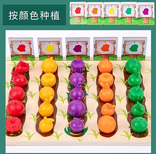 Vegetables & Fruits Color Sorting Cup Counting Toy for Toddlers - Image 3