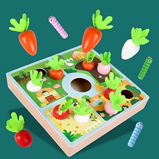3-in-1 Pulling Radish Game | Happy Farm Wooden Toy for Kids 3+ - Image 6
