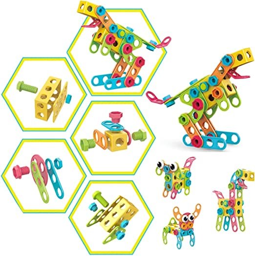 115-Piece Geometry STEM Construction Building Block Set - Image 5