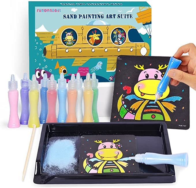 Color Sand DIY Painting Art Kit | Sand Art Crafts for Kids 5+