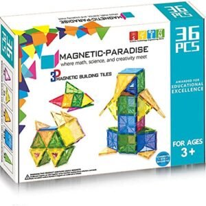 36-Piece 3D Magnetic Tiles Building Set | Educational STEM Toy