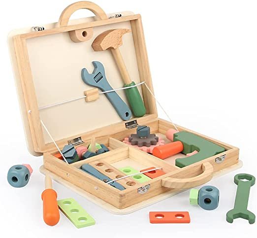 Wooden Tool Box Building Set for Kids | STEM Construction Toy - Image 4