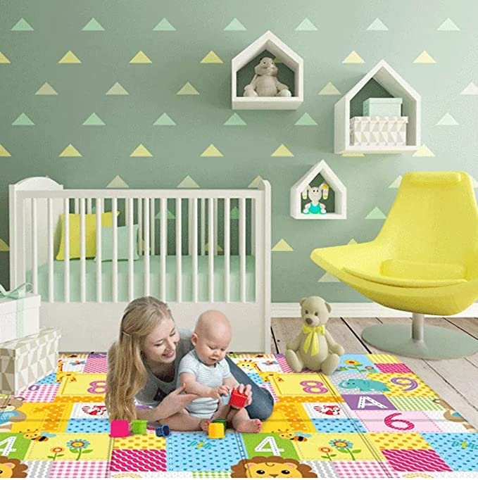 Baby Play Mat & Crawling Foam Mat with Anti-Slip Rubber Backing - Image 6