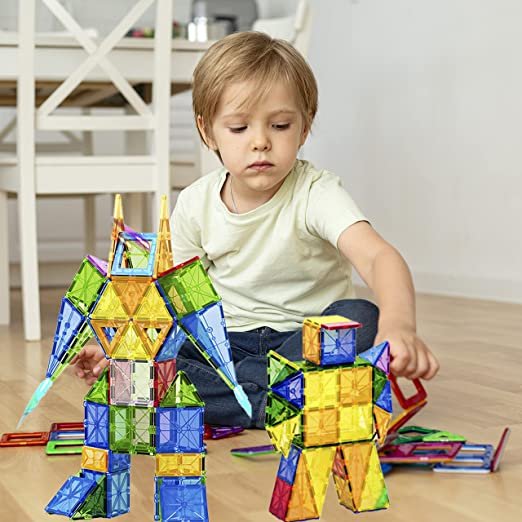 28-Piece Premium Magnetic Tiles Set | STEM Educational Toy - Image 2