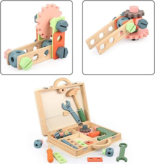 Wooden Tool Box Building Set for Kids | STEM Construction Toy - Image 5