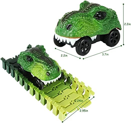 Dinosaur Race Track Train Set | 142-Piece Toddler Building Toy - Image 5