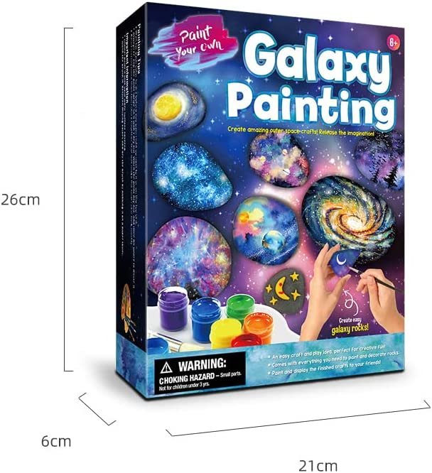 DIY Galaxy Rock Painting Arts & Crafts Kit for Kids 5+ - Image 2