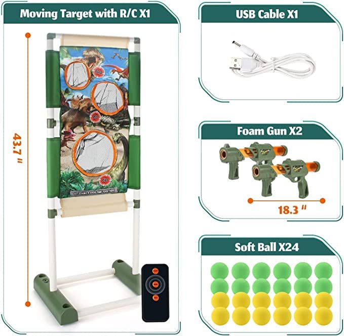 Kids Shooting Game Toy | 24 Foam Balls & Space Target Set - Image 6