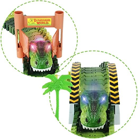 Dinosaur Race Track Train Set | 142-Piece Toddler Building Toy - Image 7