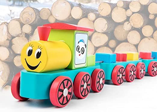 Montessori Wooden Three-Section Train Toy for Kids 3+ - Image 2