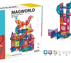 191-Piece 3D Magnetic Marble Run Set | STEM Building Toy