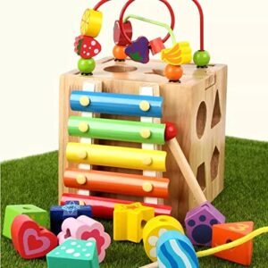 Wooden Baby Activity Cube | Childhood Education Gift Set