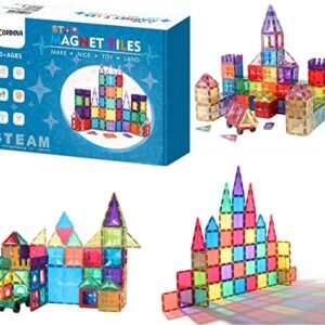 182-Piece 3D Star Magnetic Tiles Set for Learning & Creativity
