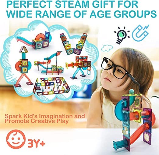191-Piece 3D Magnetic Marble Run Set | STEM Building Toy - Image 5