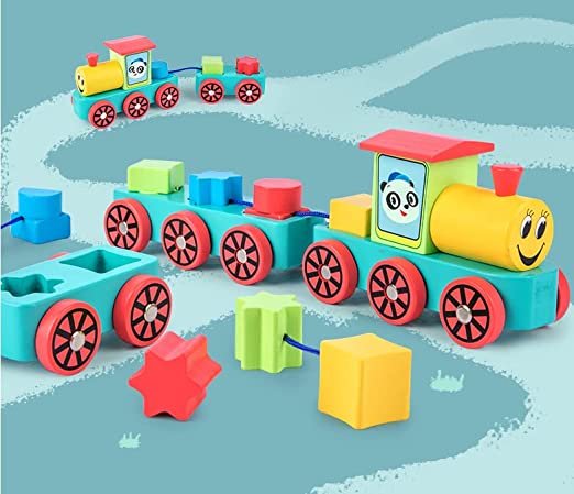 Montessori Wooden Three-Section Train Toy for Kids 3+ - Image 5
