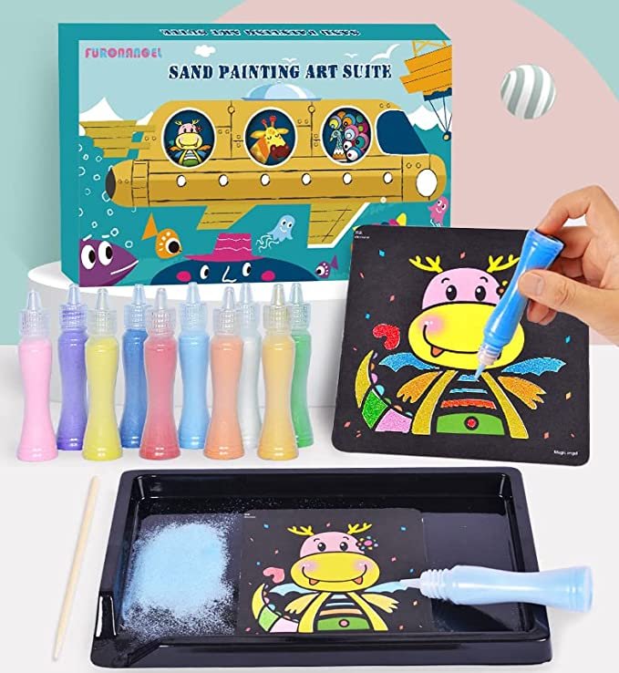 Color Sand DIY Painting Art Kit | Sand Art Crafts for Kids 5+ - Image 4