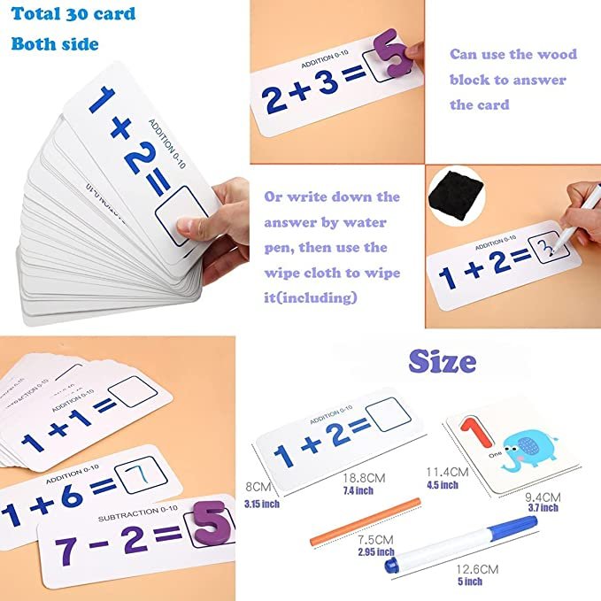Abacus Math Game with Counting Sticks & Puzzle Cards | Learning Toy - Image 6