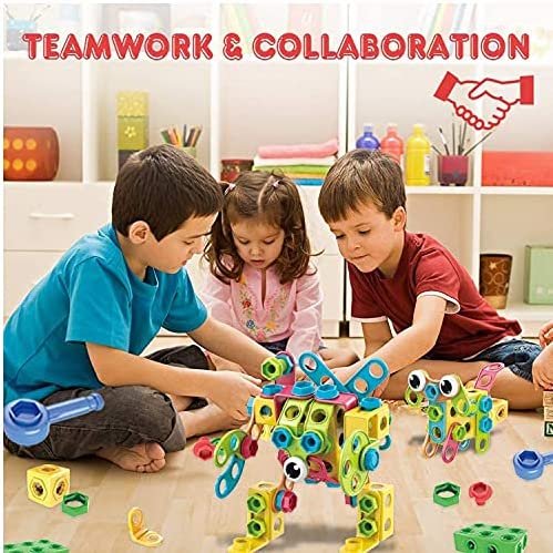 115-Piece Geometry STEM Construction Building Block Set - Image 3