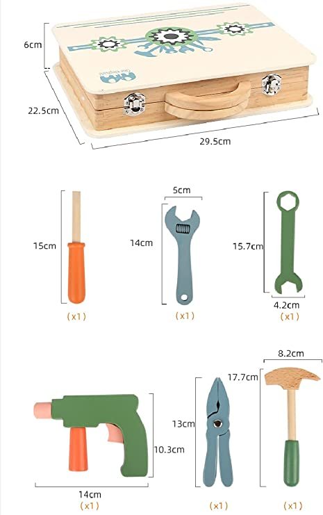 Wooden Tool Box Building Set for Kids | STEM Construction Toy - Image 7