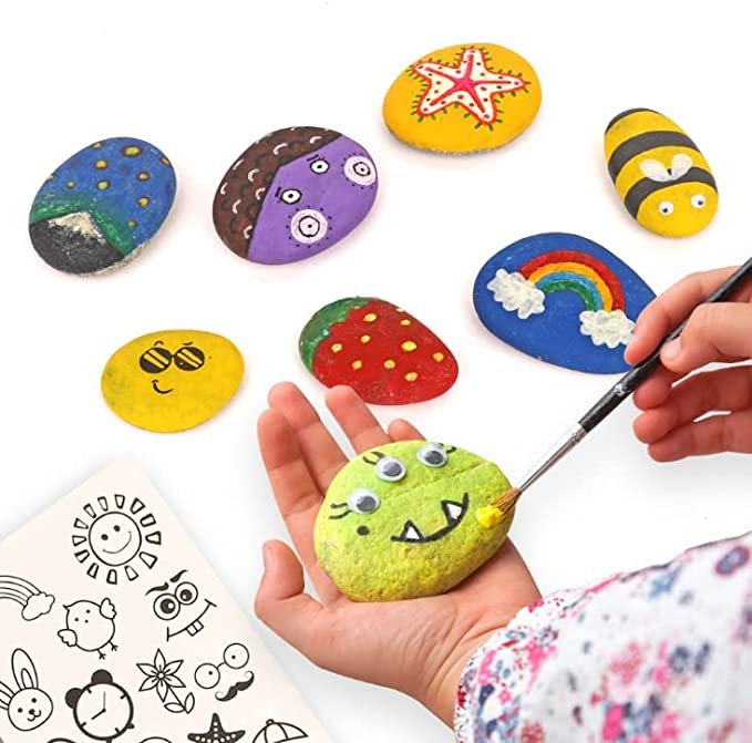 DIY Galaxy Rock Painting Arts & Crafts Kit for Kids 5+ - Image 3