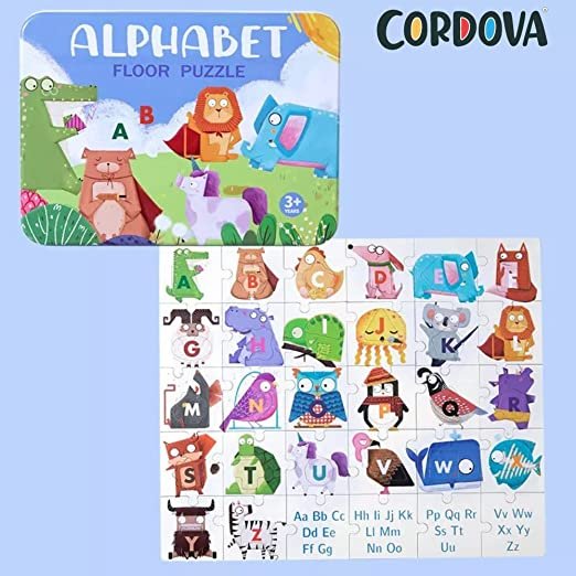 Wooden Alphabet Number & Animal Cognitive Puzzle for Toddlers - Image 2