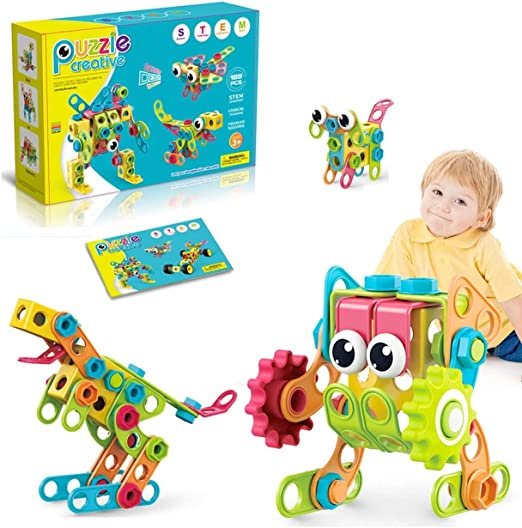 115-Piece Geometry STEM Construction Building Block Set