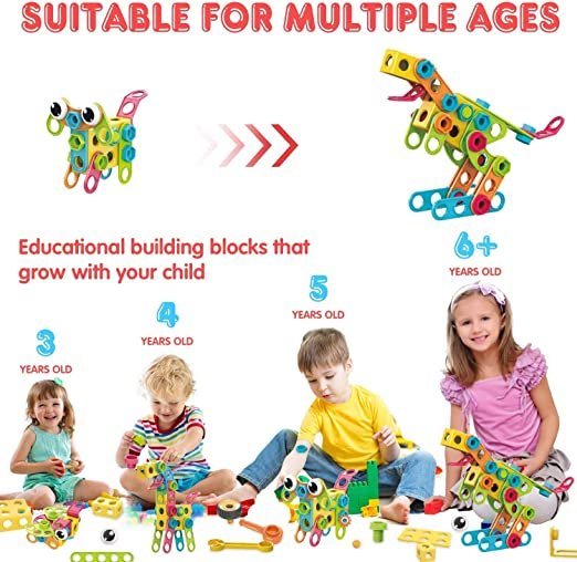 115-Piece Geometry STEM Construction Building Block Set - Image 2