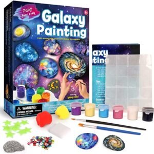 DIY Galaxy Rock Painting Arts & Crafts Kit for Kids 5+