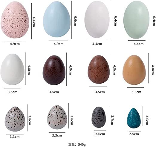12-Piece Wooden Bird Egg Set | Easter & Pretend Play Toy - Image 3