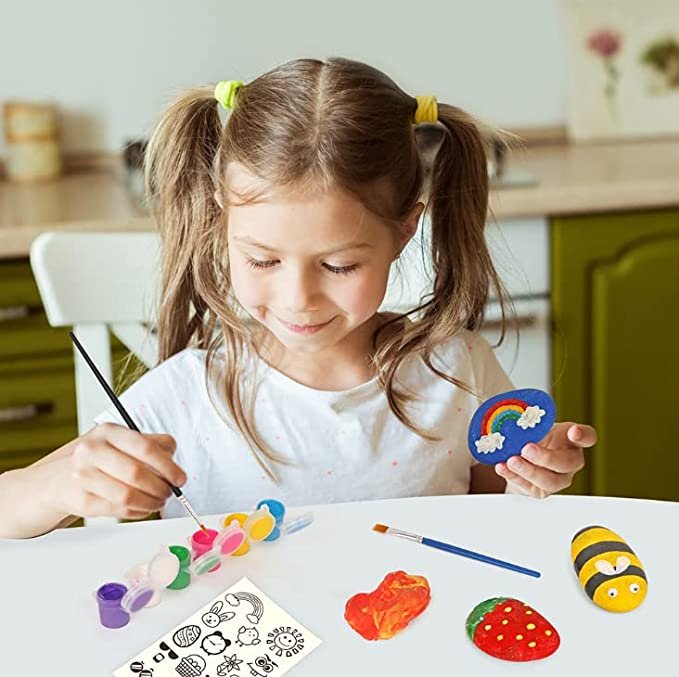 DIY Galaxy Rock Painting Arts & Crafts Kit for Kids 5+ - Image 5