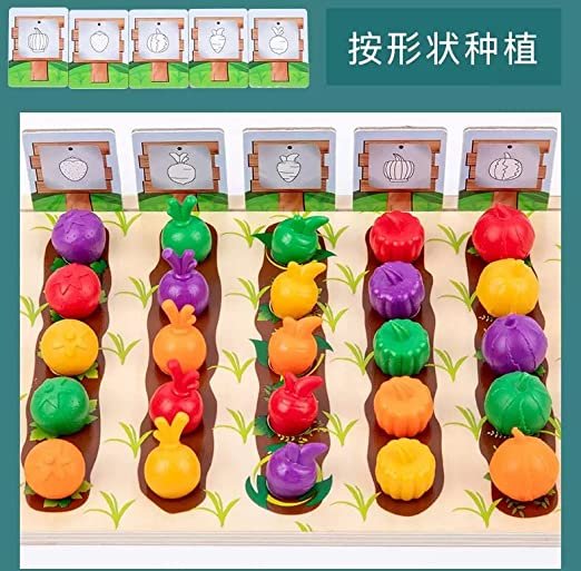 Vegetables & Fruits Color Sorting Cup Counting Toy for Toddlers - Image 4
