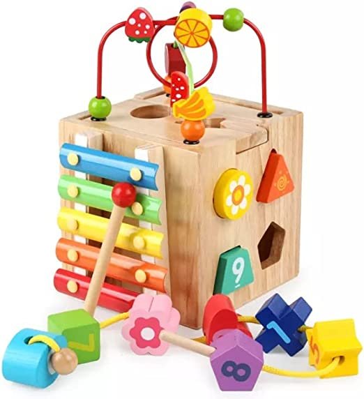 Wooden Baby Activity Cube | Childhood Education Gift Set - Image 5