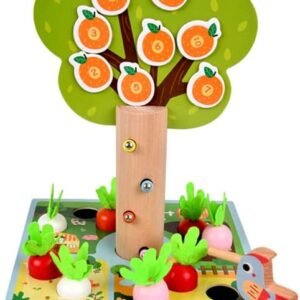 3-in-1 Pulling Radish Game | Happy Farm Wooden Toy for Kids 3+