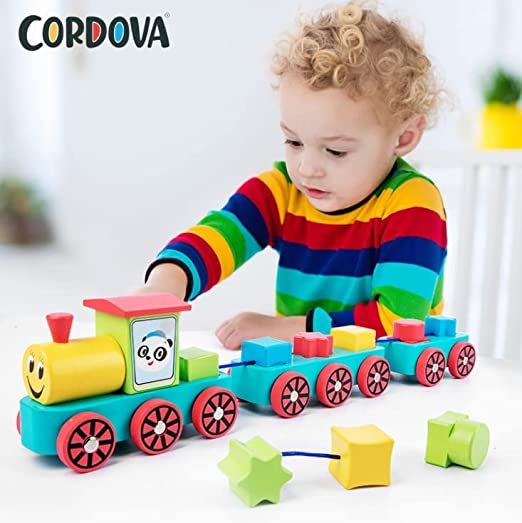 Montessori Wooden Three-Section Train Toy for Kids 3+ - Image 3