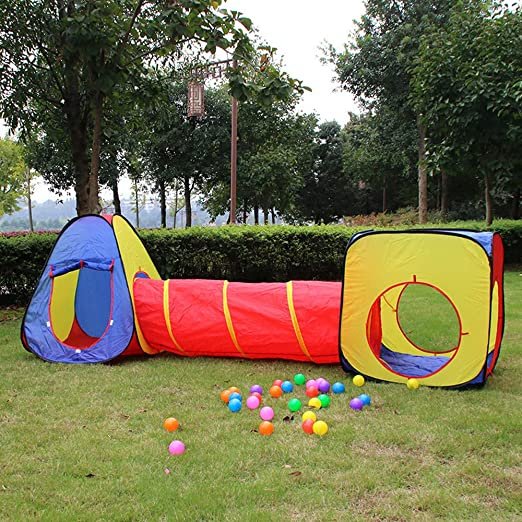 3-in-1 Kids Crawling Play Tunnel Tent for Boys & Girls