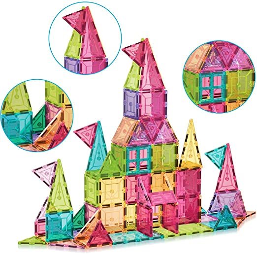 82-Piece Magnetic Tiles Set | STEM Building Blocks for Kids - Image 6
