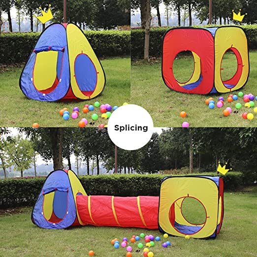 3-in-1 Kids Crawling Play Tunnel Tent for Boys & Girls - Image 2