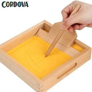 Educational Montessori Wooden Toys | Sand Tray Letter Formation Set