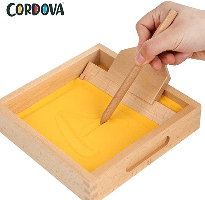 Educational Montessori Wooden Toys | Sand Tray Letter Formation Set