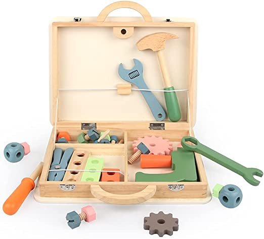 Wooden Tool Box Building Set for Kids | STEM Construction Toy - Image 6