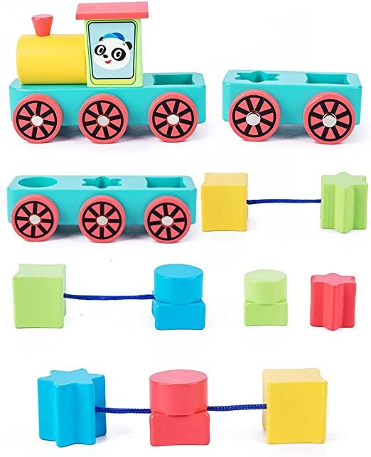Montessori Wooden Three-Section Train Toy for Kids 3+ - Image 4